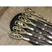 Luxury BBQ Mangal Skewers Barbecue Grill Kebab Stainless Steel Sticks 10 pcs