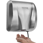 Heavy Duty Commercial Hand Dryer, 1800W Automatic High Speed Stainless Steel Warm Wind Hand Blower, 220V-240V Plug In/Hardwired Two Power Options, Compliant for Industry Business
