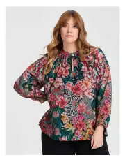 [Taking Shape] Natural Halsey Top in Print