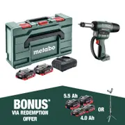 Metabo 18V Rivet Nut Gun Kit With 2 X 4.0Ah