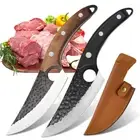 Serbian Hand Forged Boning Knife Kitchen Butcher Knife Meat Cleaver Chef’s Gift