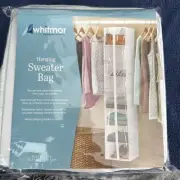Whitmor Crystal Clear Hanging Sweater Bag - White NEW SEALED in PACKAGE