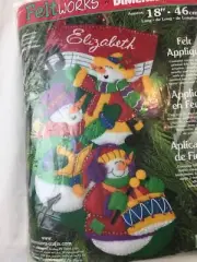 DIMENSIONS FELTWORKS SNOWMEN CHRISTMAS STOCKING #8096 kit
