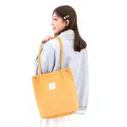 Woman Canvas Tote Handbag Large Capacity Shoulder Shopping Bag Outdoor Travel