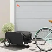Bike Trailer Black 45 kg Iron,Bicycle Trailers 9.7KG-94073