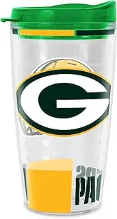 Rico Industries NFL Football Green Bay Packers 16 oz Double Walled Insulated Tritan Classic Tumbler Cup Keeps Drinks Cold & Hot, USA Made