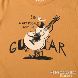 GIORDANO 童裝樂器印花長袖T恤 (九色任選) 03082602
