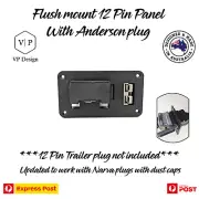 Flush 12 Pin Flat Trailer Socket Plug 50A plug Trailer Caravan Fit Anderson