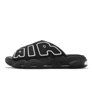 Nike 拖鞋 Wmns Air More Uptempo Slide 黑 大AIR 女鞋 氣墊 FD5983-001