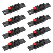 2 Way Speaker Terminal Clip Push Release Audio Cable Terminal Strip WP2-35 8Pcs