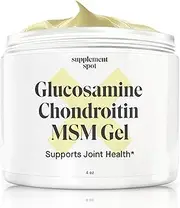 Glucosamine Chondroitin MSM Gel (4 oz), Joint Supplement w/Glucosamine, Chondroitin, MSM & Bromelain to Support Joint Health– Water-Based Joint Supplement for Women & Men w/Arthritis