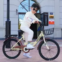 在飛比找樂天市場購物網優惠-腳踏車 自行車女士8-15歲成人普通大24吋小男孩通勤輕便上