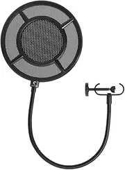 ERINGOGO 1pc Mic Filter Shield Windscreen Filter for Recording Microphone Black Safe Materials Rotatable Easy to