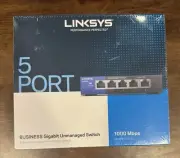 Linksys LGS105 Desktop 5 Port Ethernet Business Gigabit Network Switch 1000Mbps