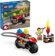 LEGO® City Fire Rescue Motorcycle 60410 Firefighter Toy Playset for Kids Aged 4 Plus Years, Includes a Motorbike and 2 Minifigures,Imaginative Play for Boys and Girls