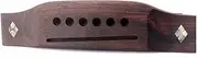 Vaguelly 6 Strings Rosewood Acoustic Guitar Bridge with Seashell Decor Slotted String Replacement for Folk Classical Guitars Fits Models Shaped Pre Drilled