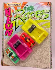Vintage Matchbox Superfast Neon Racers Cars 1990s Toy Throwback Sealed