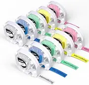 Memoking Label Maker Refills for Dymo Letratag Refills, 10-Pack Compatible with Dymo Letra Tag Refill, 12mm X 4m P12 Pro Label Tape for Dymo Label Maker Refills, for Dymo Label Maker Lt 100H 100T Qx50