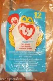 Mcdonald's Ty Teenie Beanie Peanut the Elephant 1998 #12