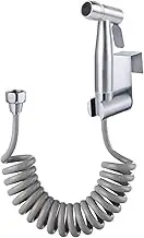 Handheld Bidet Sprayer Toilet with Water Tank Hook and 59in ABS Flexible Telescopic Shower Hose for Bathroom Douche Diaper Cleaning, Pet Bath, Closestool, Squatting Pan, Floor Cleaning