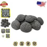 10 lbs Natural Lava Stones for Stunning Gas Fire Pits and Fireplaces - 2” to 3”