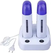 (Double) - Nynelly Portable Double Depilatory Roll on Wax Warmer with Heater Base for Women Men Hair leg,Armpit,Bikini