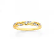 9ct Gold Diamond Stacker Ring