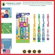 Fun Animal Kids Toothbrush Set - Suction Cup & Non-Slip Grip for Easy Brushing
