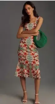 ANTHROPOLOGIE The Cecily Fit & Flare Sweetheart Dress Women's Size S