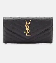 [Saint Laurent] Saint Laurent Monogram Large leather wallet One Size black