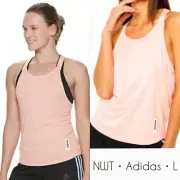 Adidas Women’s Coral Summer Climalite Logo Peach Racerback Tank Top - Large NWT