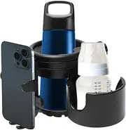 Cubble 3-in-1 Universal Cup and Phone Holder for Strollers, Bicycles, and Wheelchairs - Easy Install, Adjustable, and Durable