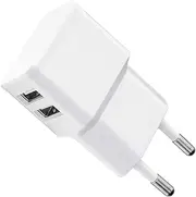 [Wicked Chili] Dual USB Charger Compatible with Sonos Roam, Suitable for 2 Roam or 2 x Wireless Charger, Dual USB Adapter, Replaces 10W Power Supply for USB-A to USB-C Cable (2.4A, 12W) White