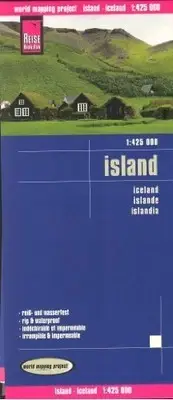 ICELAND 1:425 000 TRAVEL MAP, WATERPROOF, GPS-COMPATIBLE By Reise Knowhow *NEW*