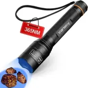 Vansky X7 Pro 365nm UV Light Blacklight Flashlights: LED Black