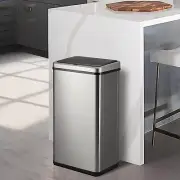 simplehuman 40 Liter Rectangular Kitchen Step Rubbish Bin Black Plastic