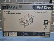 Wooden dog kennel - Large (Bavarian style)