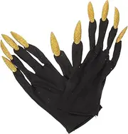 COLLBATH Halloween Costumes Props 1 Pair Glowing Ghost Nail Gloves Claw Gloves for Dress up Party Accessories