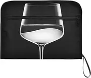YMXFXP Expandable Filing Folder Wine Black Art, 13-Pocket Funny Cute Design with Sticky Labels, A4 Letter Size Document Organizer for Office, School, Boys, Girls