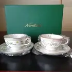 Noritake Rinne Collection Tea Cup Saucer Pair Set