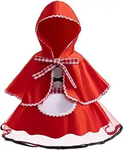 Dressy Daisy Little Red Riding Hood Fancy Dress Up Costume with Cloak Cape for Infant Baby Girls Size 3 to 24 Months