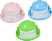 Hohopeti 3pcs Pet Hair Remover Mesh Filter Bag Lint Trap for Washing Machine Floating Hair Catcher Net Pouch for Dog Random Color
