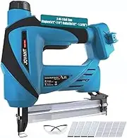 2 in 1 Nail Gun with 1/5'' Narrow Crown Staples and 18G Nails 800 pcs, Nail Gun for Jovant 20V Battery (No Battery), Brad Nailer for Home Improvement & DIY, 800pcs Staples/Nails (Tools Only)