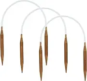 3Pcs 9mm Wooden Circular Knitting Needle US Size 13 Round Knitting Needles 16 Inch for Handmade Knitting DIY Blankets Socks Baby Hats Cuffs Sweaters