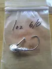 20 1 oz Poison Tail Jigs on 6/0 Mustad UltraPoint Wide Gap Weedless or Non