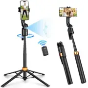 Auto Face Tracking Tripod 360°Rotation Rechargeable Phone Tripod Stand 70" Ex...