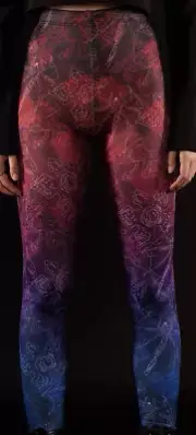 Blackmilk “DEMOGORGON GRAFFITI HWMF LEGGINGS” Stranger Things Size Medium M NWT
