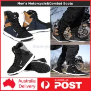 Men's Motorcycle&Combat Boots,Outdoor Streetbike Breathable Ankle Support Boots