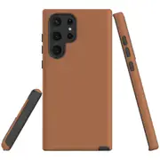 For Samsung Galaxy S22 Ultra Case, Armour Cover, Brown
