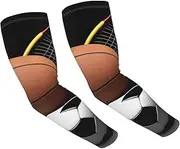 [FHEDVBN] Sports Themed Arm Sleeves Compression Arm Covers for Men Women Outdoor Sun Sleeves Cooling Sports Sleeve, Black